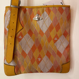 Vivienne Westwood Orange/Yellow Argyle Print Tote