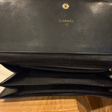 Chanel Black Leather Double C Wallet