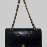 Vintage Chanel Quilted Lambskin Double Flap Bag