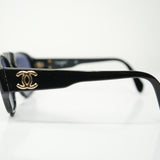 Vintage Chanel Coco Mark Sunglasses Black