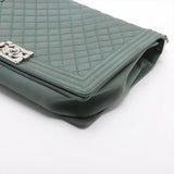 Chanel Boy Chanel Large Caviar Skin Chain Shoulder Bag Blue Silver Metal Fittings 17577826