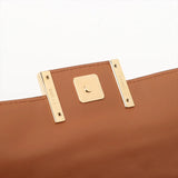 Fendi baguette Leather 2 Way Handbag Brown 7AS142