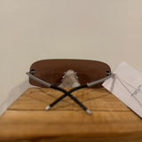 Chanel Red Rimless Sunglasses