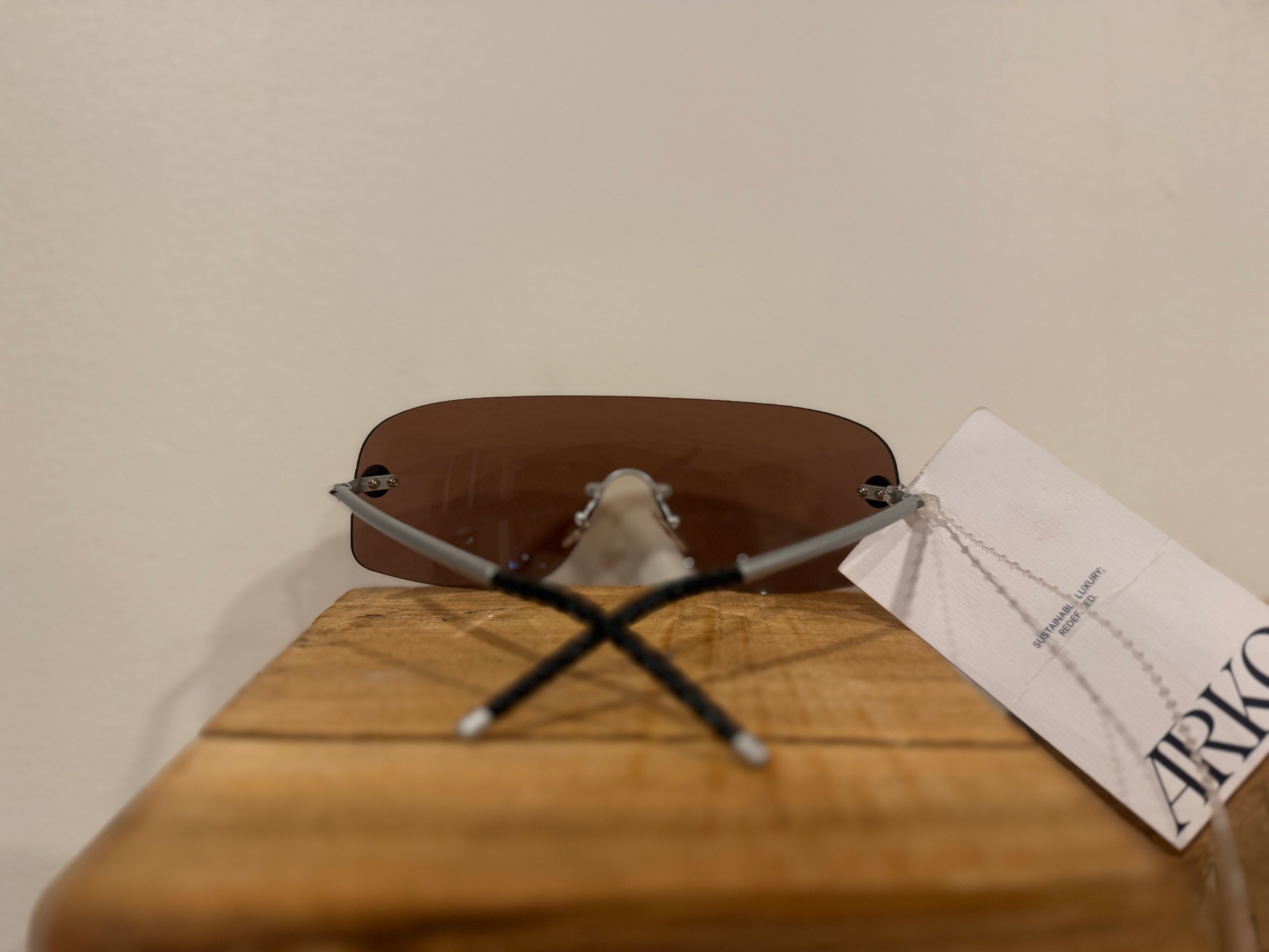 Chanel Red Rimless Sunglasses