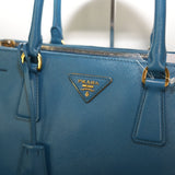 Prada Galleria Saffiano Leather Bag 2 Way Blue