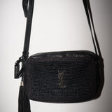 Saint Laurent Lou Raffia Shoulder Bag