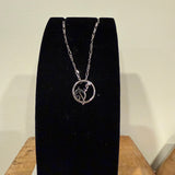 Dior Silver Circular Monogram Necklace