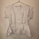 Comme Des Garçons White Asymmetrical Top size small