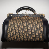 Vintage Christian Dior Doctors Bag Blue Monogram