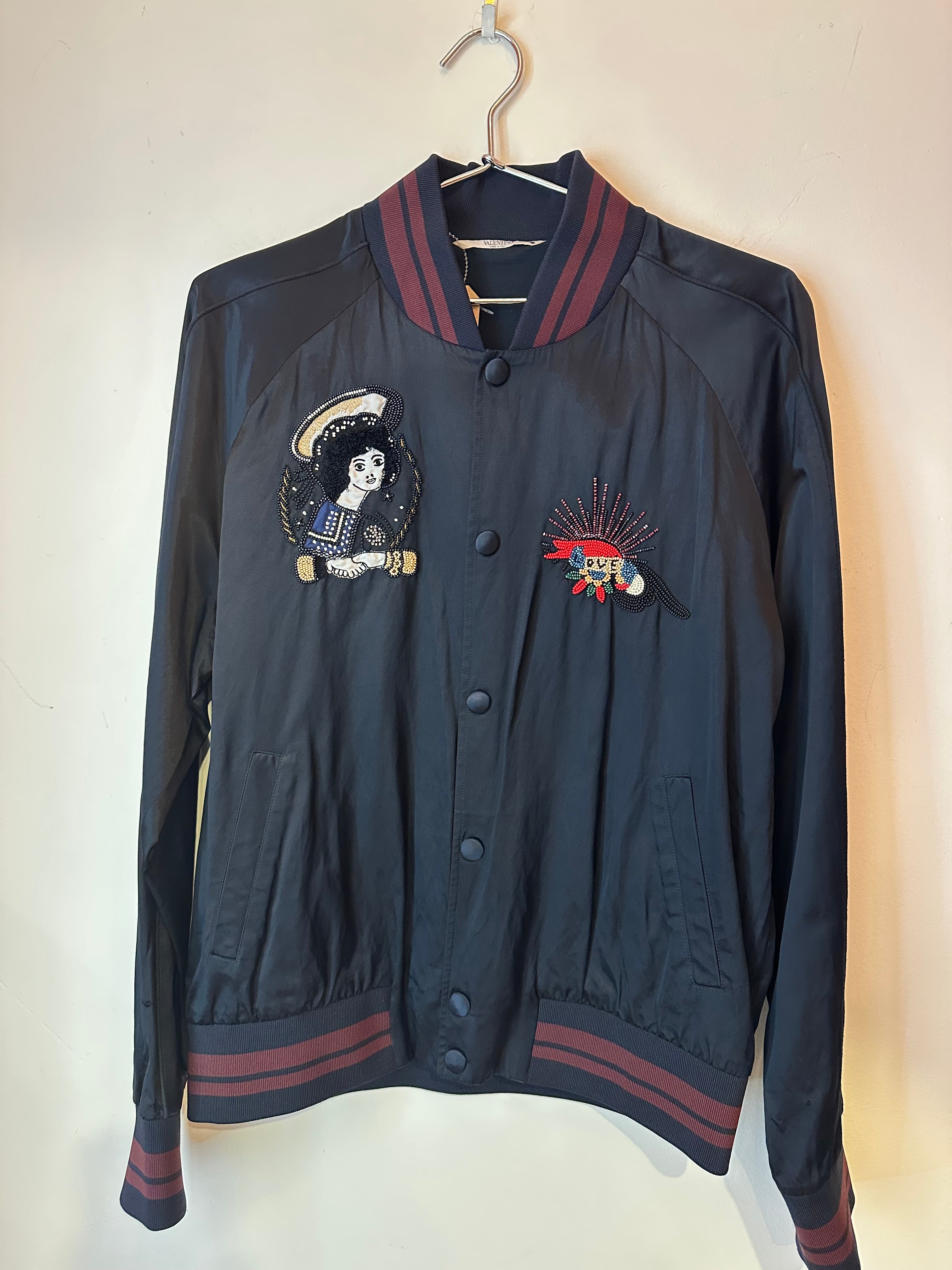 Valentino Embellished Varsity Jacket