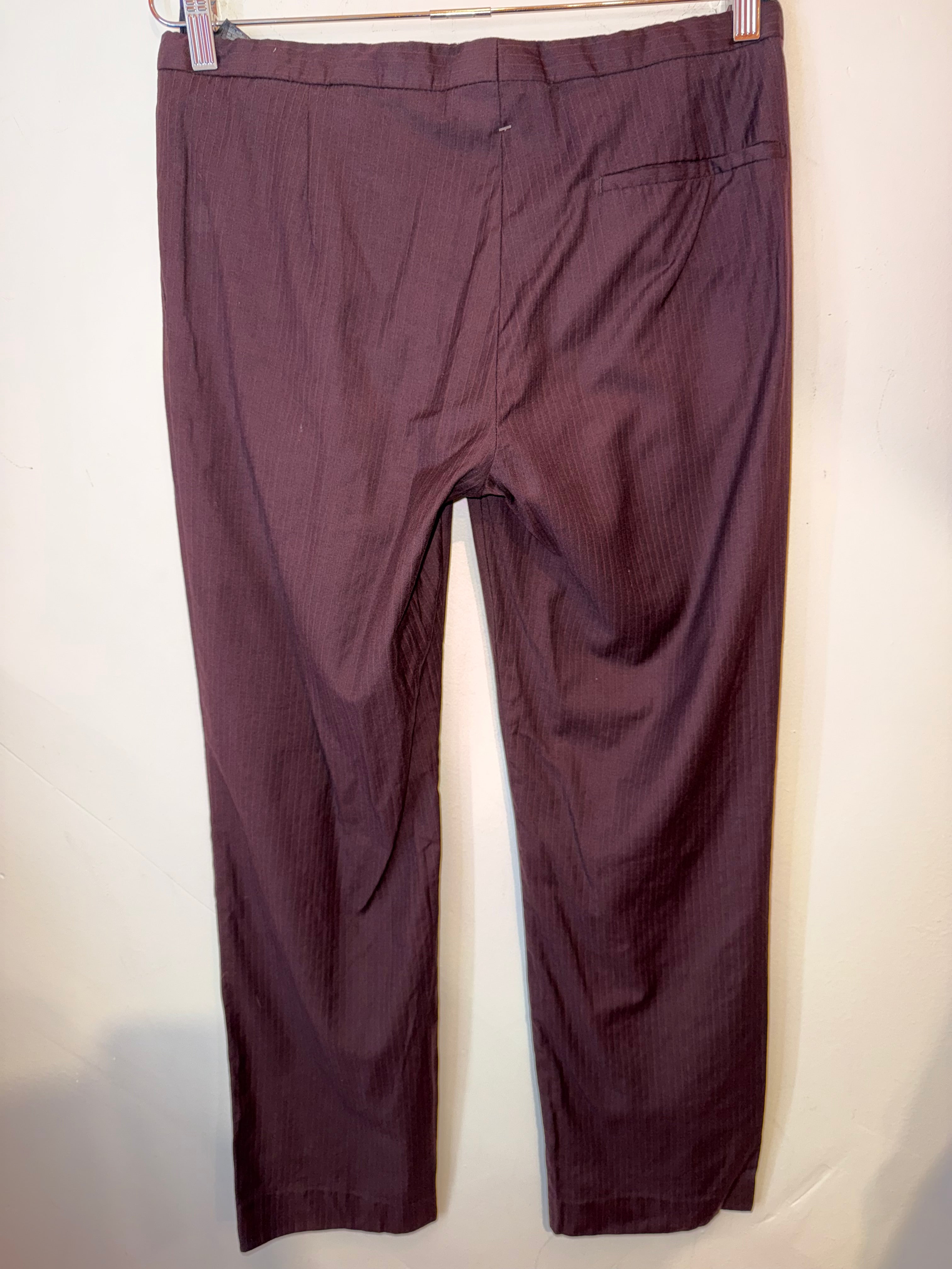 Prada Maroon Pinstripe Pants