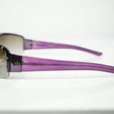 Vintage Gucci GG Purple Studded Semi-Rimless Sunglasses