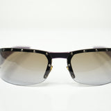 Vintage Gucci GG Purple Studded Semi-Rimless Sunglasses
