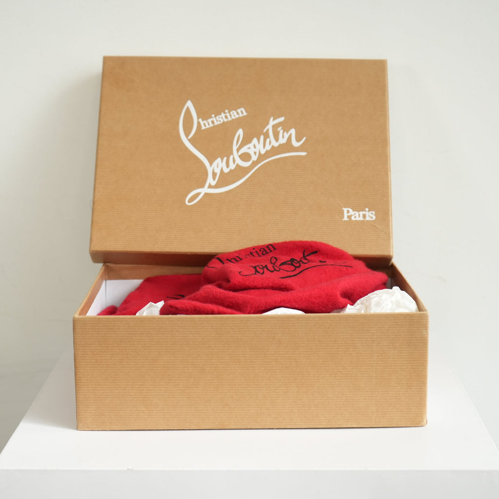 Christian Louboutin Kate 100 Black-red Degrade Patent Leather Pumps Size 37 With Box