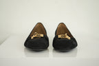 Hermès Black Bilbao Suede Kelly Ballet Flats (size 38)