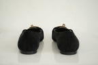 Hermès Black Bilbao Suede Kelly Ballet Flats (size 38)