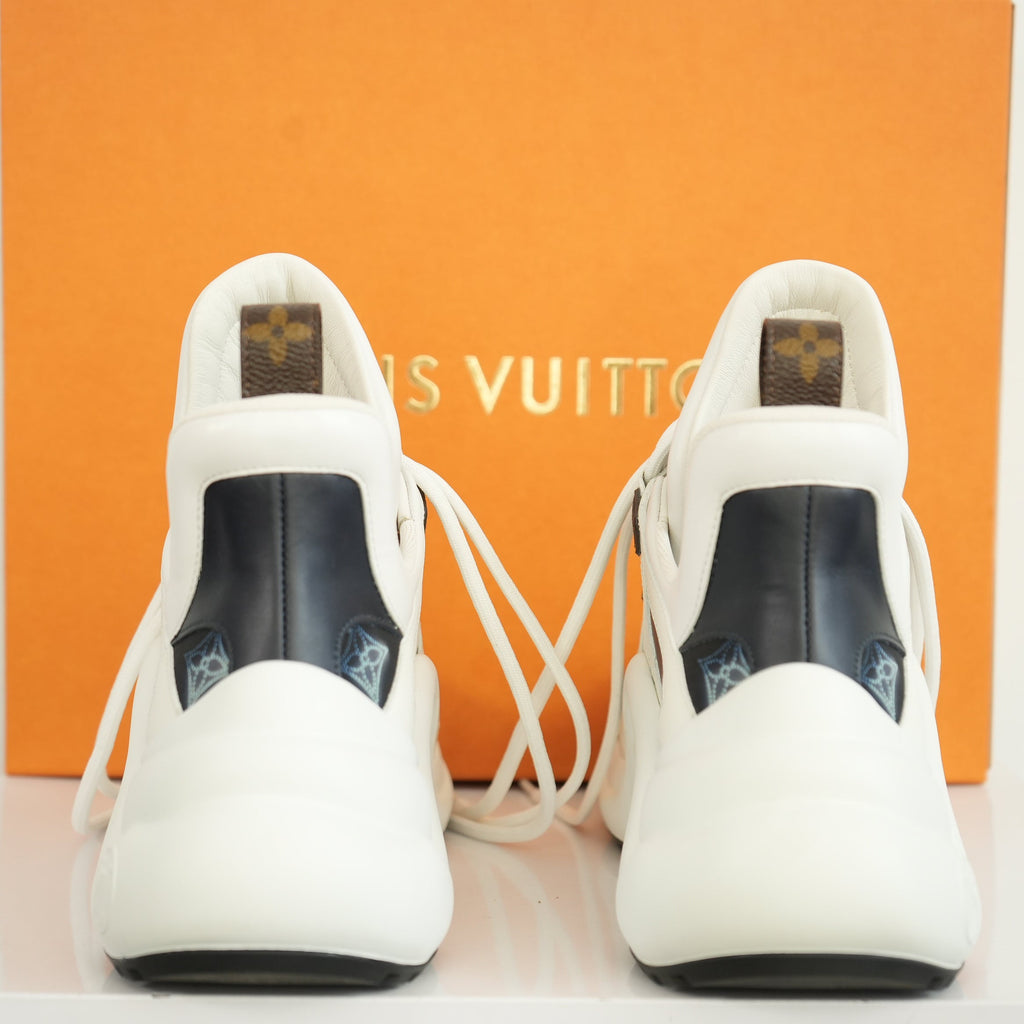 Louis Vuitton Archlight Trainer Navy Blue and White Sneakers with box and dust bag