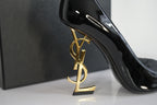 Saint Laurent Opyum Logo Heel Size 37 1/2 With Box