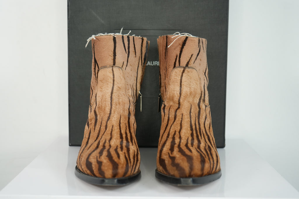 Saint Laurent Pony Old Tigre Boots Size 39 With Box