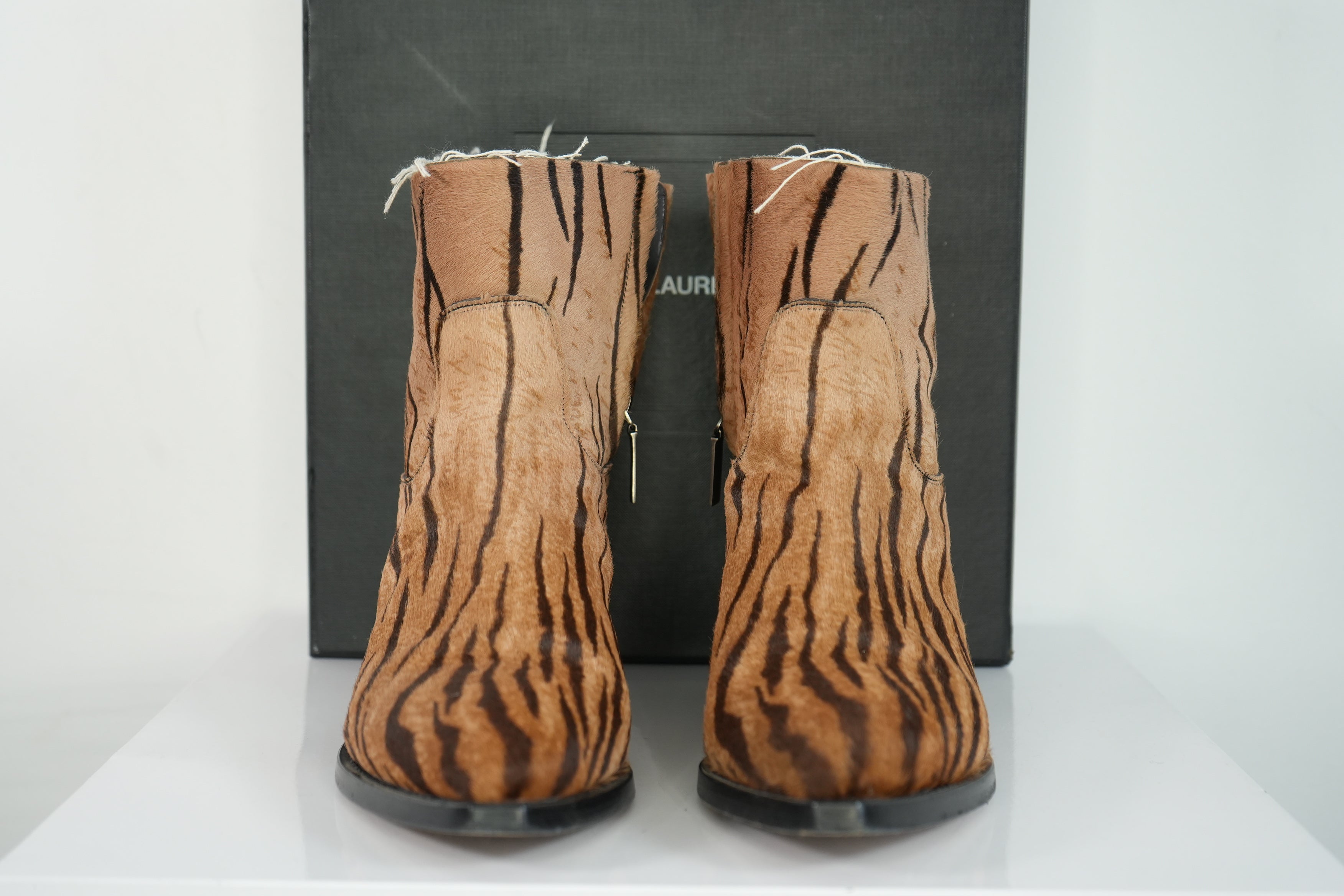 Saint Laurent Pony Old Tigre Boots Size 39 With Box