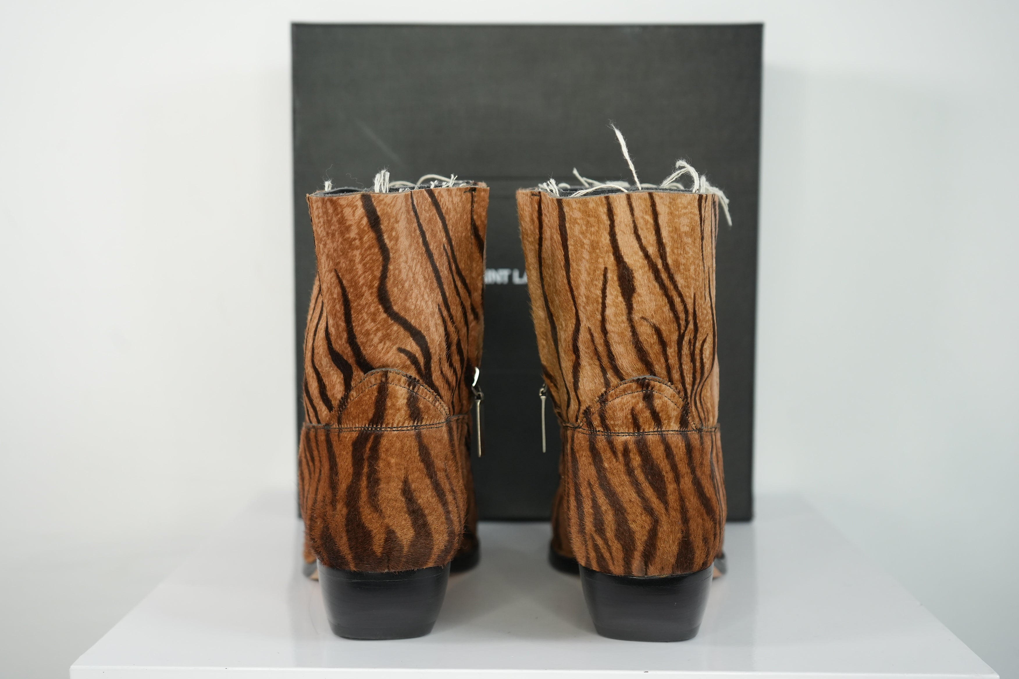 Saint Laurent Pony Old Tigre Boots Size 39 With Box