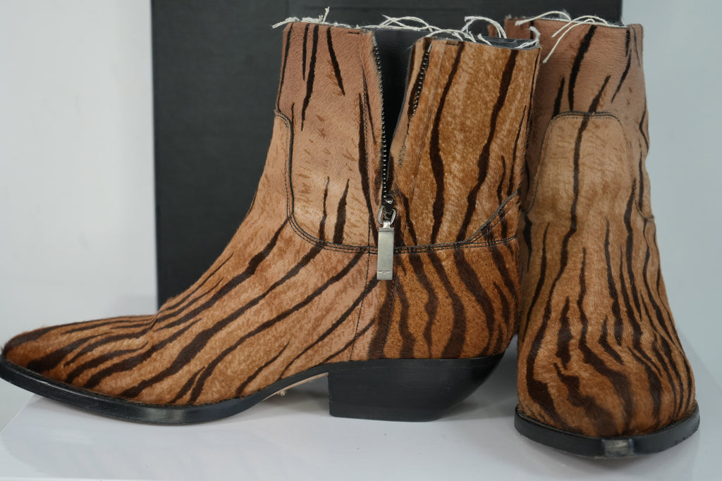 Saint Laurent Pony Old Tigre Boots Size 39 With Box