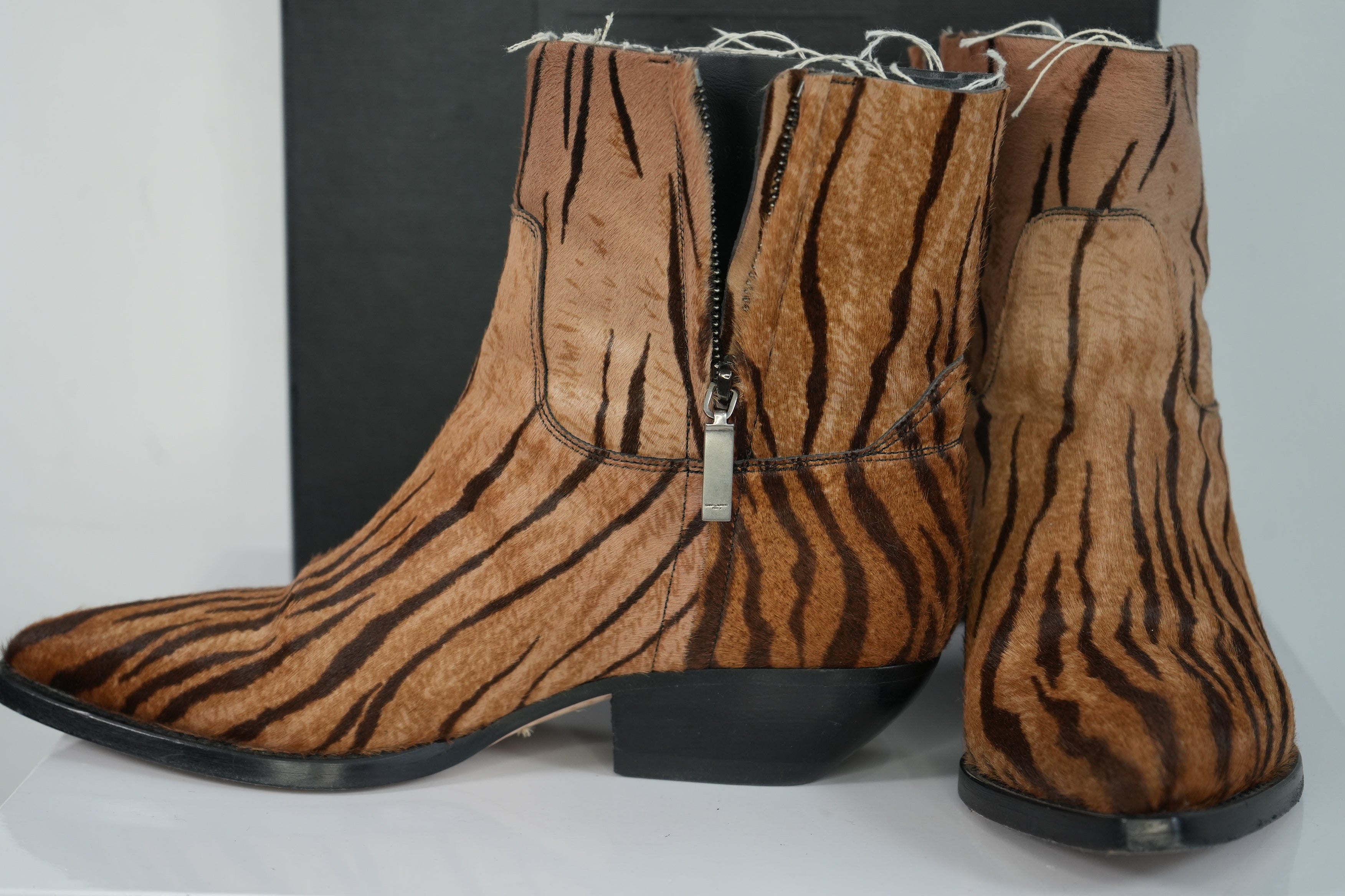 Saint Laurent Pony Old Tigre Boots Size 39 With Box