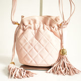Chanel Pink Pre-Owned 1990 Drawstring Tassels Crossbody Bag