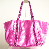 Chanel Metallic Pink Modern Chain Tote Bag