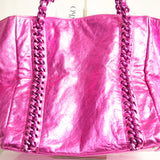 Chanel Metallic Pink Modern Chain Tote Bag