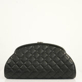 Chanel Black Timeless Quilted Clutch Bag