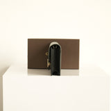 Gucci Black Calf Leather Interlocking G Wallet On Chain