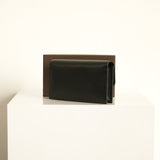 Gucci Black Calf Leather Interlocking G Wallet On Chain