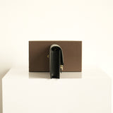 Gucci Black Calf Leather Interlocking G Wallet On Chain