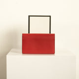 Gucci Red Calf Leather Interlocking G Wallet On Chain Bag