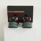 Prada Systeme Brushed Leather With Bike Fabric Sneakers Size 10