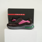 Prada Systeme Brushed Leather With Bike Fabric Sneakers Size 10