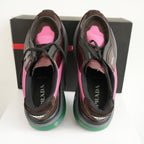 Prada Systeme Brushed Leather With Bike Fabric Sneakers Size 10