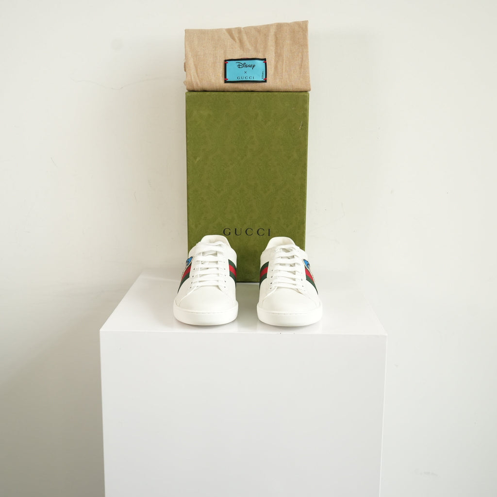 Gucci X Disney Donald Duck Ace Sneakers Size 36 1/2 With Box