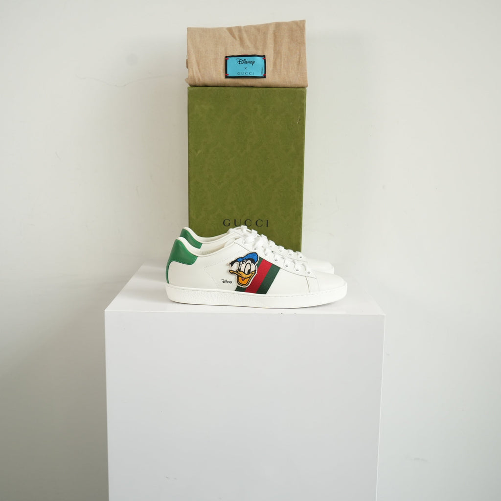 Gucci X Disney Donald Duck Ace Sneakers Size 36 1/2 With Box