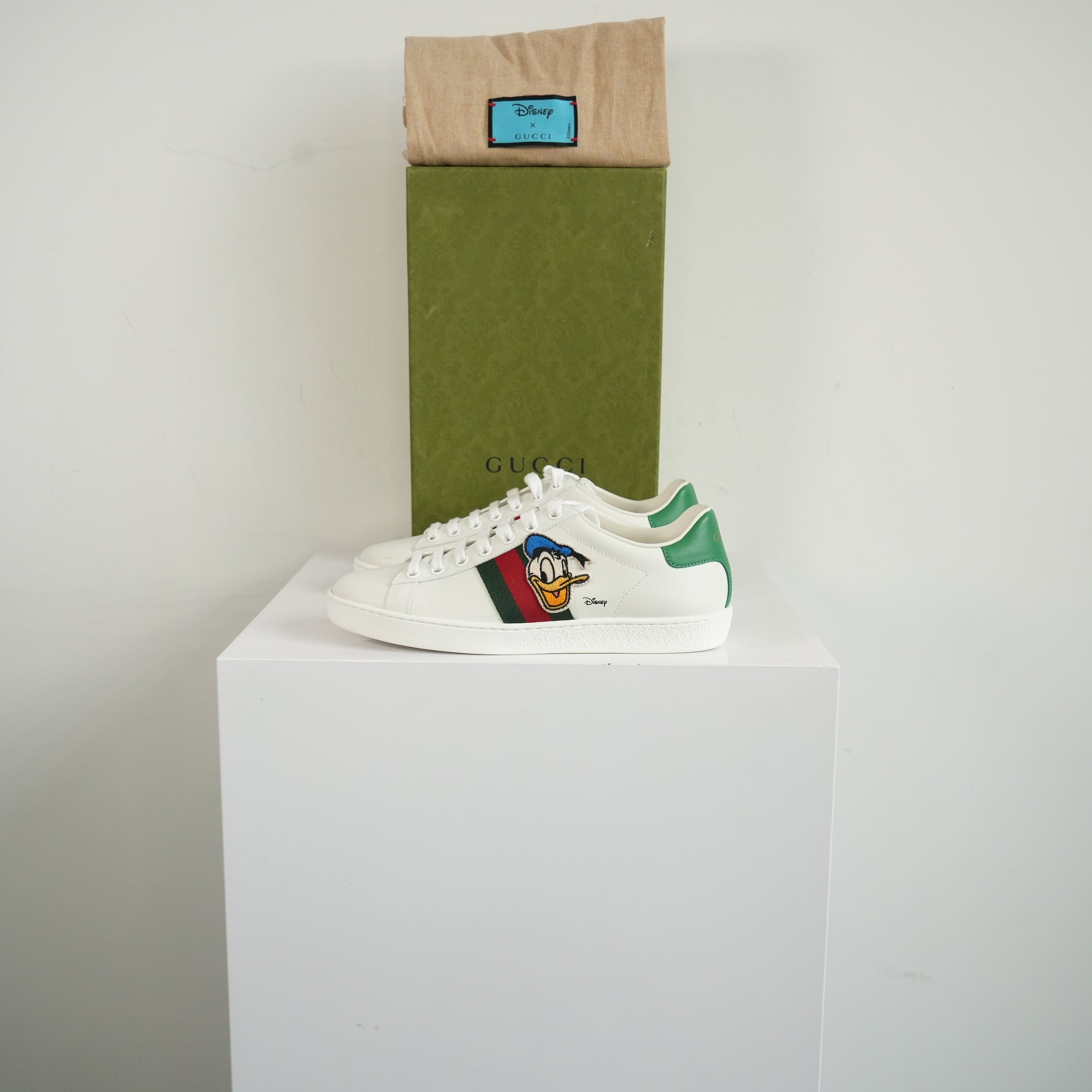 Gucci X Disney Donald Duck Ace Sneakers Size 36 1/2 With Box
