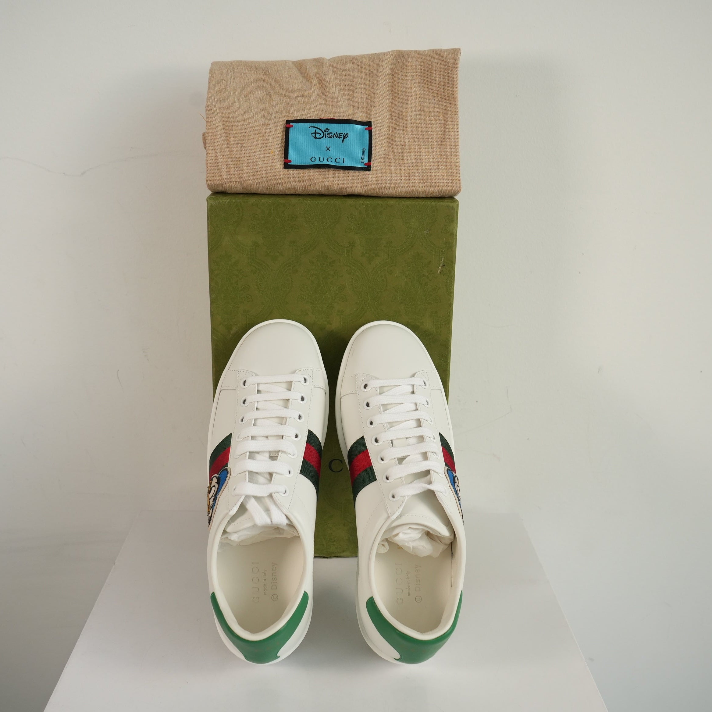 Gucci X Disney Donald Duck Ace Sneakers Size 36 1/2 With Box