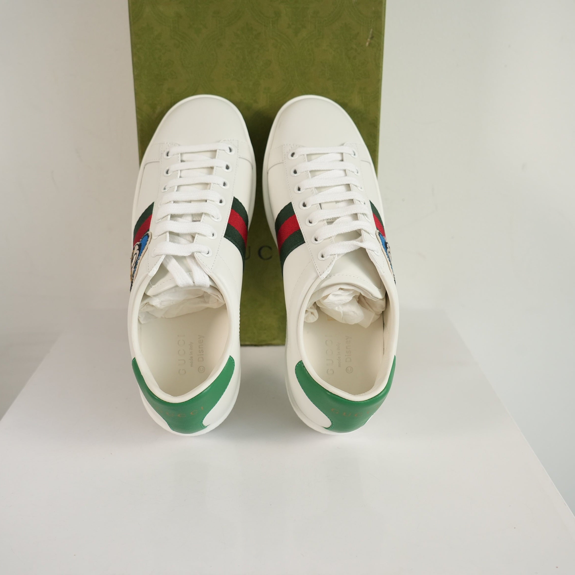 Gucci X Disney Donald Duck Ace Sneakers Size 36 1/2 With Box