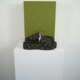 Gucci Angelina Platform Slide Sandals Size 37 1/2 With Box