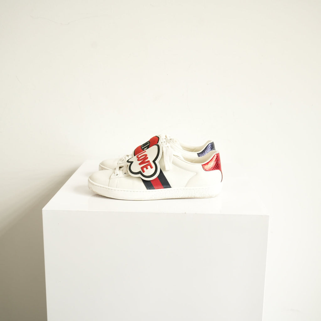 Gucci Ace Blind For Love Sneakers Size 35 1/2