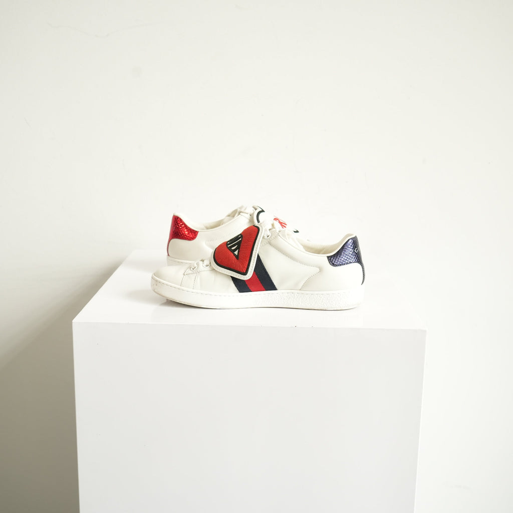 Gucci Ace Blind For Love Sneakers Size 35 1/2