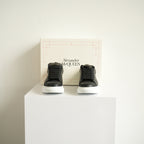 Alexander McQueen Black Oversized Leather Platform Sneakers Size 37 With Box