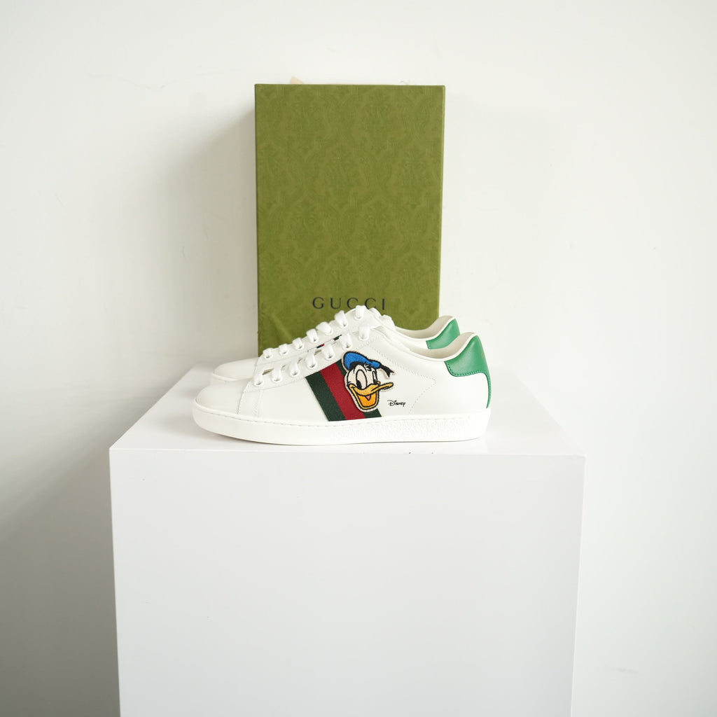 Gucci X Disney Donald Duck Ace Sneakers Size 36 With Box