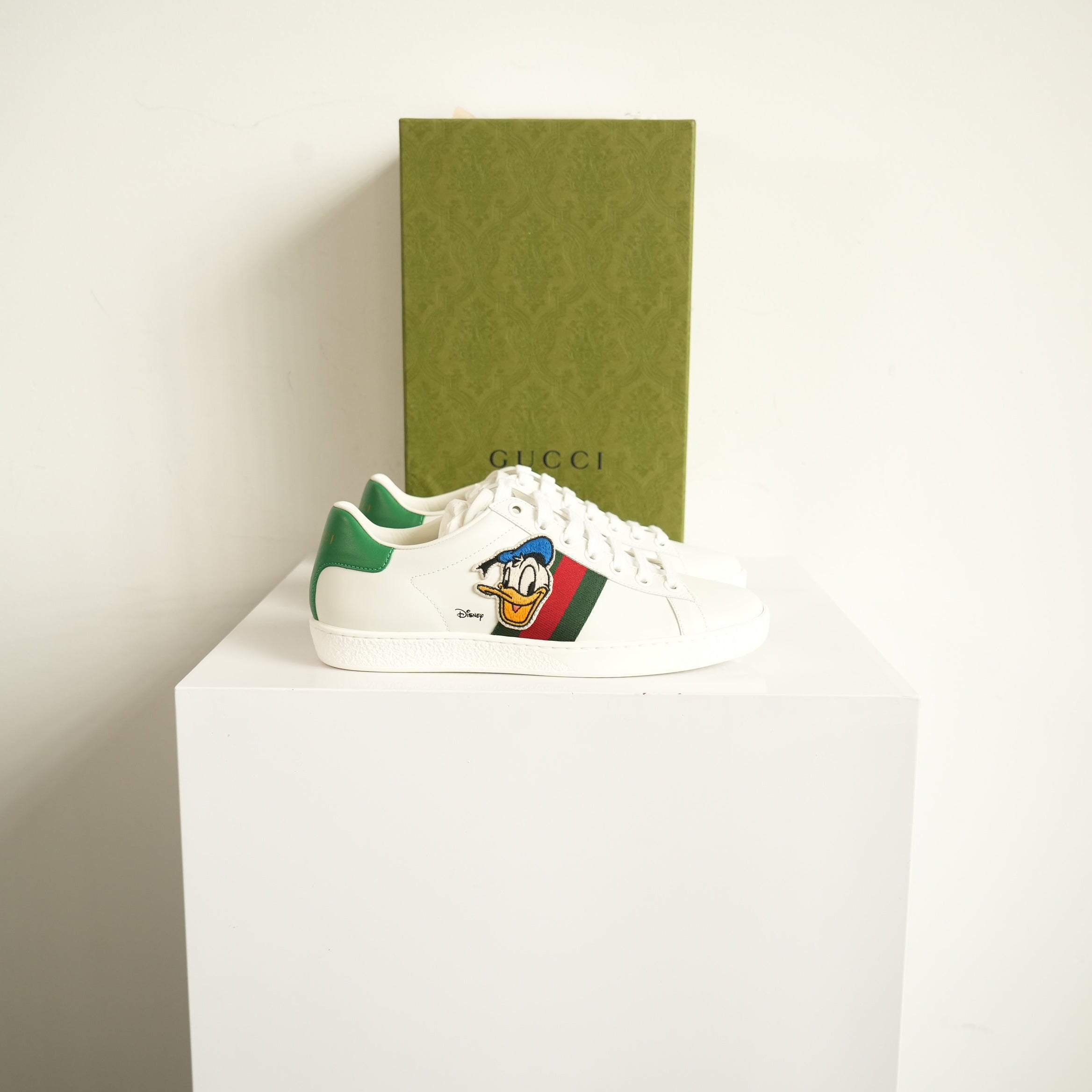 Gucci X Disney Donald Duck Ace Sneakers Size 36 With Box