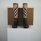 Burberry Simeon Vintage Check Rain Boots Size 37 With Box